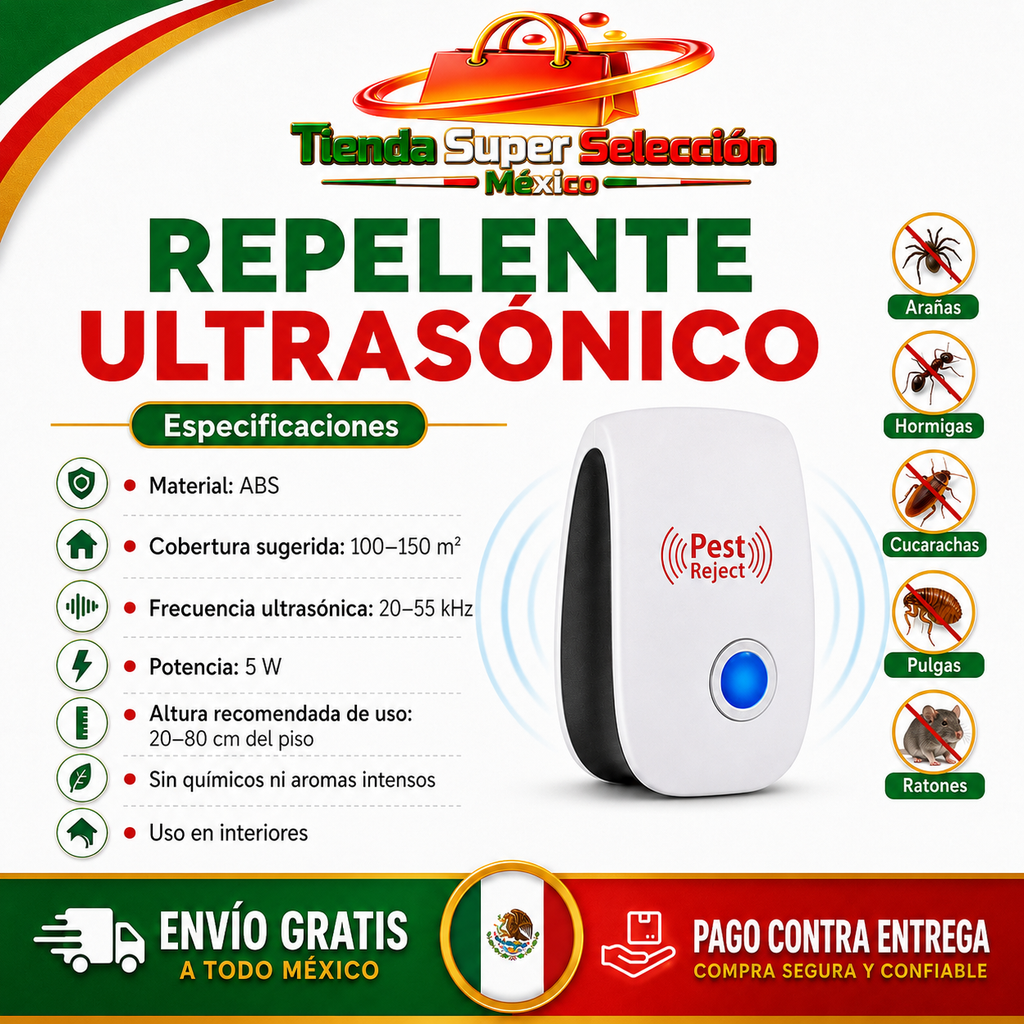 Repelente ultrasonico de plagas potente