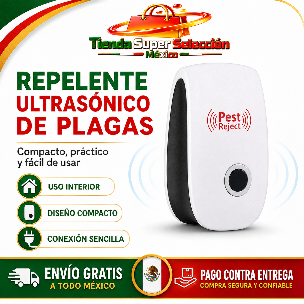 Repelente ultrasonico de plagas potente