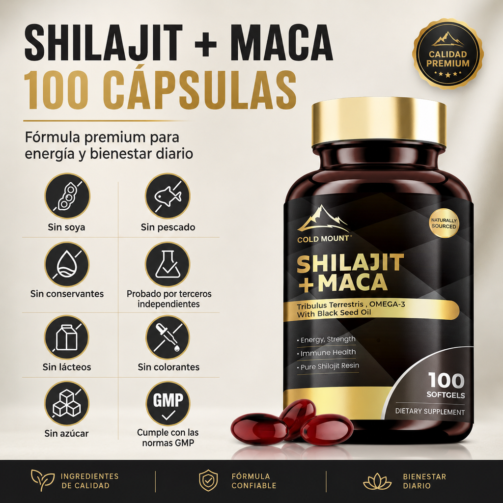 💊⚡Suplemento Shilajit + Maca 100 capsulas⚡💊