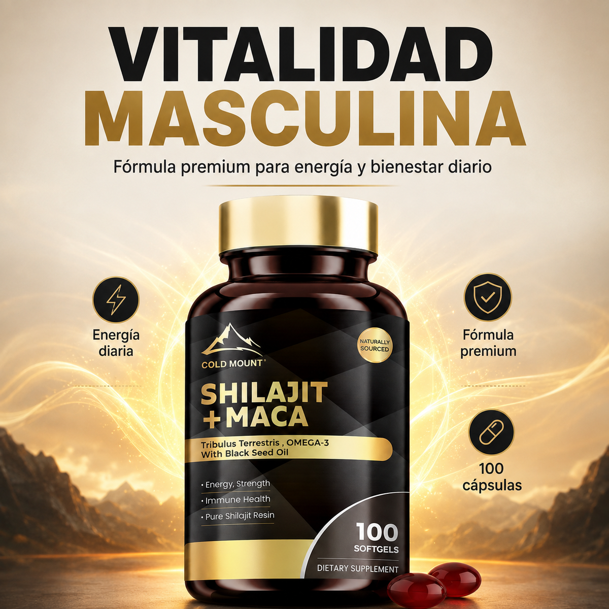 💊⚡Suplemento Shilajit + Maca 100 capsulas⚡💊