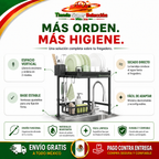 🍽️ AquaOrden Pro™ | Escurridor de Acero de 2 Niveles ✨ Más Orden y Espacio en tu Cocina🍽️
